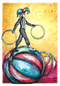 Original artwork by Mayra: Balance in Motion Hoodie